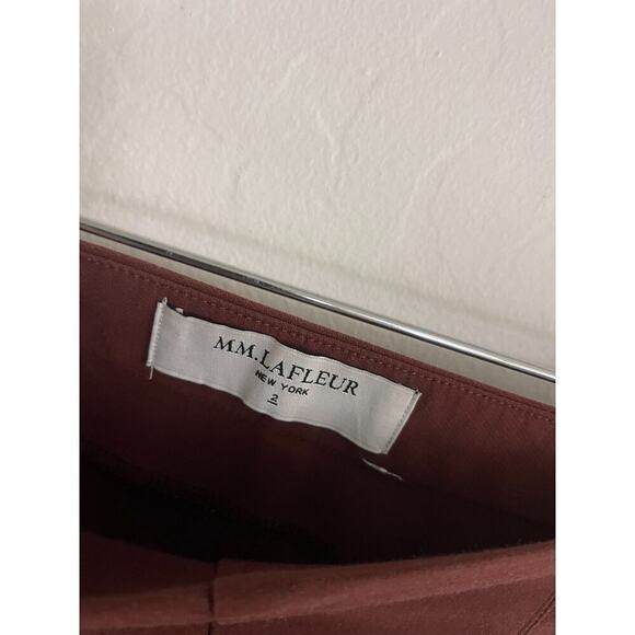 MM Lafleur 2 Pant Cigarette Foster Pants Power Stretch Seamed Side Zipper Brown - Picture 5 of 9